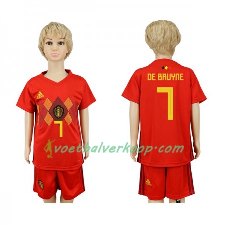België De Bruyne 7 Kind Thuistenue WK voetbal 2018